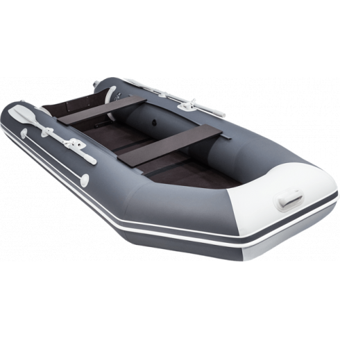 Надувная Лодка Аква 2800 Слань-книжка киль светло-серый/графит