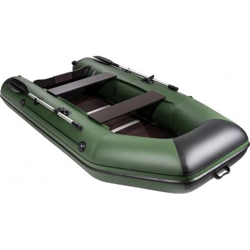 Надувная лодка АКВА 2900 Слань-книжка зелено/черный