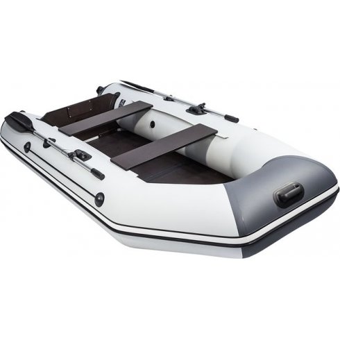 Надувная лодка Аква 2900 Слань-книжка киль светло-серый/графит