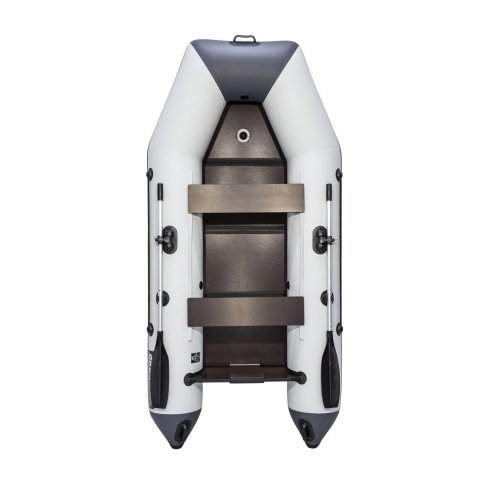 Надувная лодка Аква 2900 Слань-книжка киль светло-серый/графит