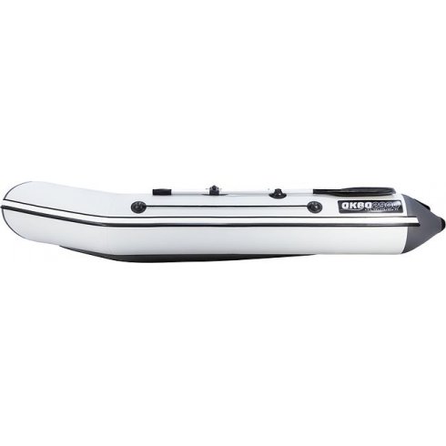 Надувная лодка Аква 2900 Слань-книжка киль светло-серый/графит