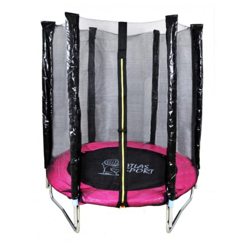 Батут Atlas Sport 140 см (4.5ft) на эластичных ремнях Pink