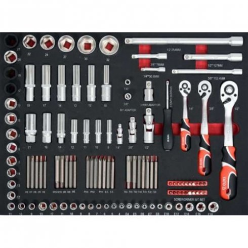 Тележка инструментальная с инструментом Yato YT-55280 (162 пр.)