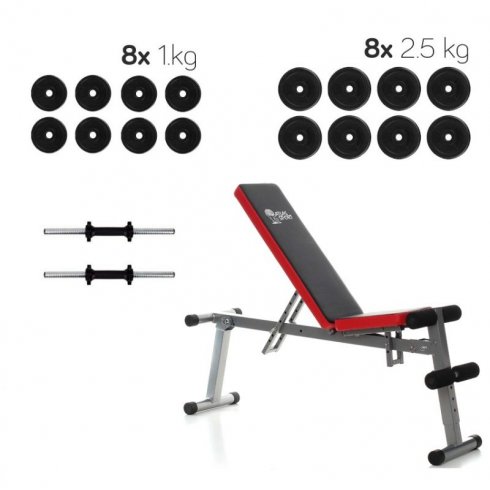 Набор Lux скамья Atlas Sport AS-03 и гантели 30 кг