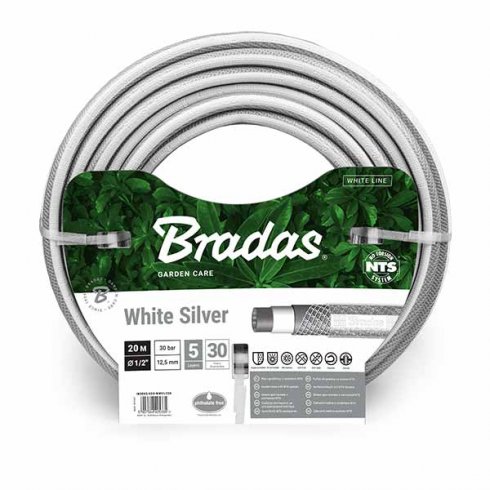 Шланг поливочный 1/2" 50м Bradas NTS White Silver (WWS1/250)