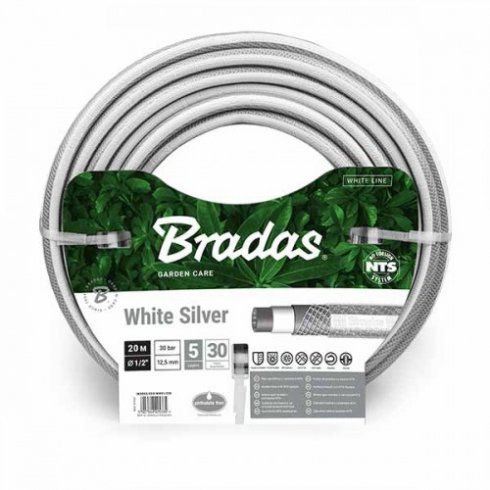 Шланг поливочный 1/2" 20 м Bradas NTS White Silver (WWS1/220)