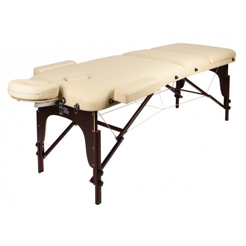 Массажный стол Atlas Sport складной 3-с 70 см LUX (с memory foam, деревянный)