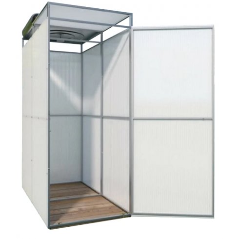 Душ дачный с тамбуром с баком на 150 л без подогрева (РБ)