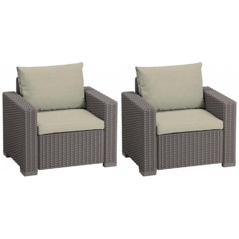 Комплект садовой мебели Keter California 2 Chairs 231560 (капучино)
