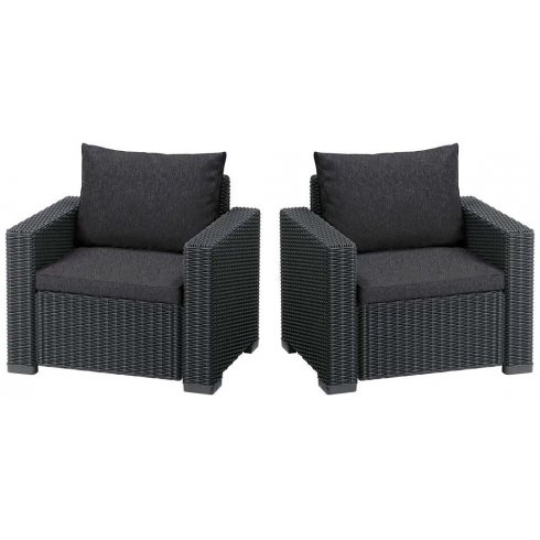 Комплект садовой мебели Keter California 2 Chairs 231561 (графит)