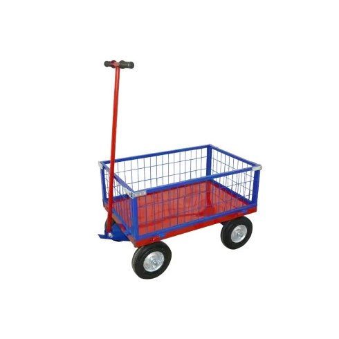 Тележка платформенная Rusklad ТПОБ 7 Т (800х1400х300 мм) колёса пневматические d250 мм