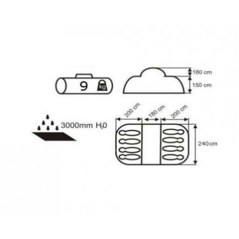 Палатка Acamper Nadir 8 (зелёная)