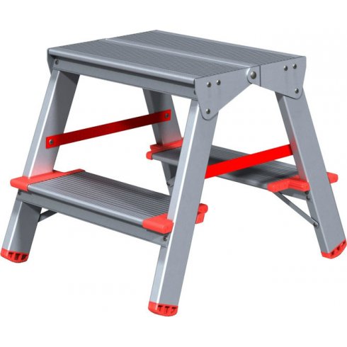 Стремянка Новая высота алюминиевая двухсторонняя (5120202)