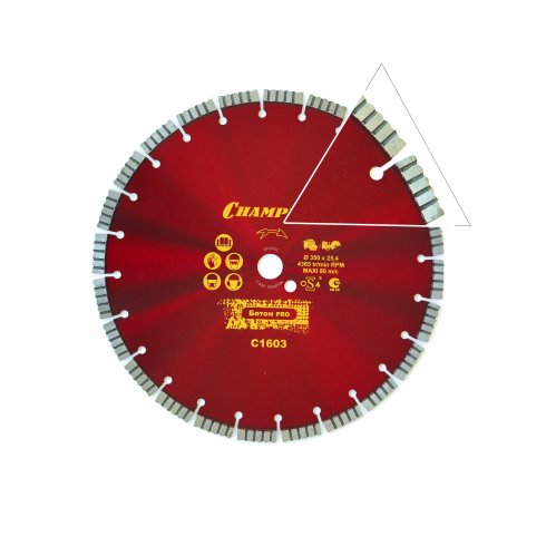 Диск алмазный Champion бетон PRO 400/25,4/12 Concrete Crunch