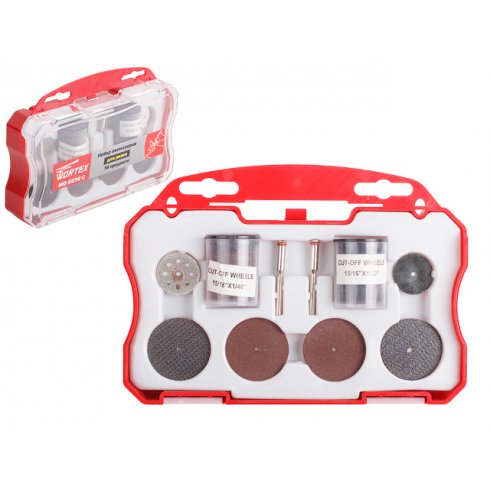 Набор аксессуаров Wortex для гравера 74 предмета в боксе (для резки) (MGK074C11711)