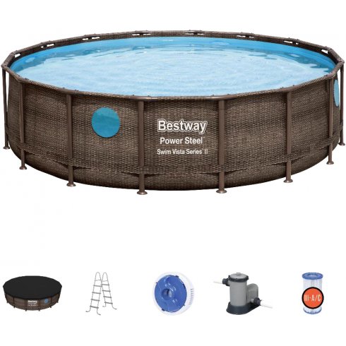 Каркасный бассейн Bestway Power Steel Swim Vista 56725