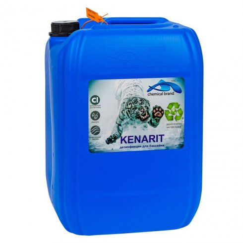Средство для бассейна дезинфицирующее Kenaz Kenarit жидкий дезинфектант для бассейна на основе хлора (30л)