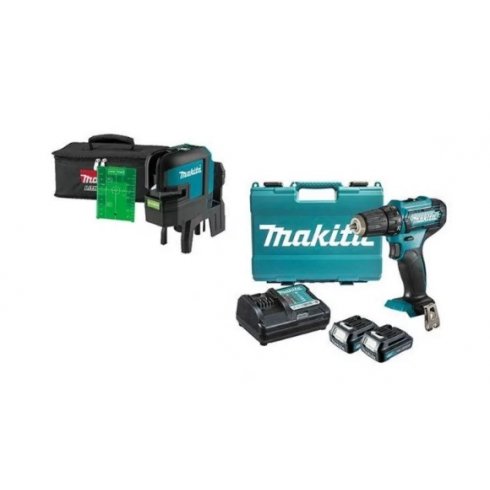 Уровень лазерный Makita SK 106 GDZ + дрель-шуруповерт Makita DF333DWYE (SK106GDZA1)