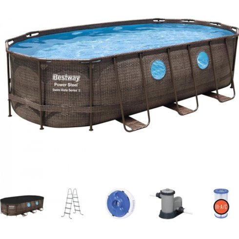 Каркасный бассейн Bestway Power Steel Swim Vista 56716