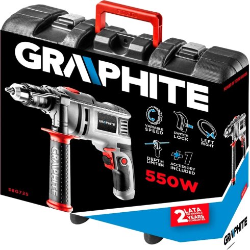 Ударная дрель Graphite A-58G725
