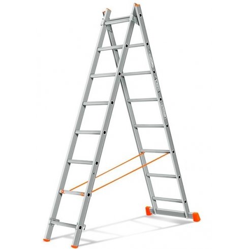 Лестница двухсекционная TOR 1013296 алюминиевая 2х8
