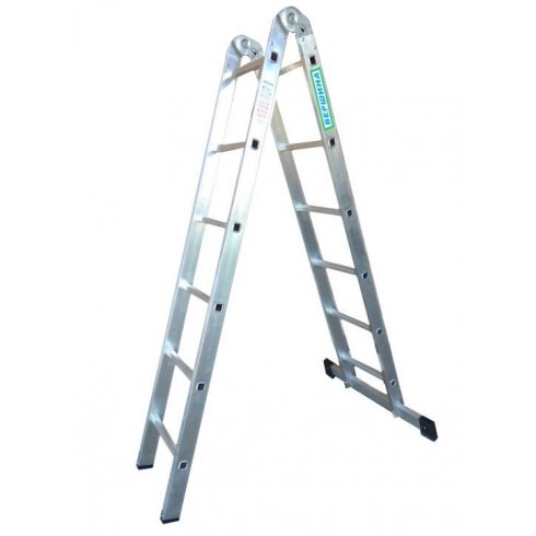 Лестница двухсекционная TOR 1013315 алюминиевая шарнирная 2х6
