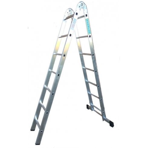 Лестница двухсекционная TOR 1013316 алюминиевая шарнирная 2х7