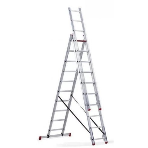 Лестница трехсекционная TOR 1013307 алюминиевая 3х10