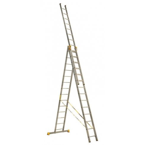 Лестница трехсекционная TOR 1013311 алюминиевая 3х14
