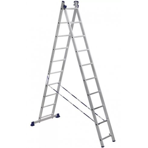 Лестница двухсекционная TOR 1013298 алюминиевая 2х10