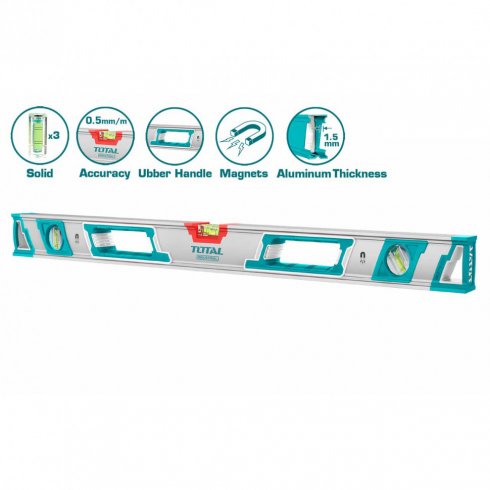 Уровень строительный с магнитом TOTAL TMT212086M