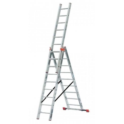 Лестница трехсекционная TOR 1013306 алюминиевая 3х9