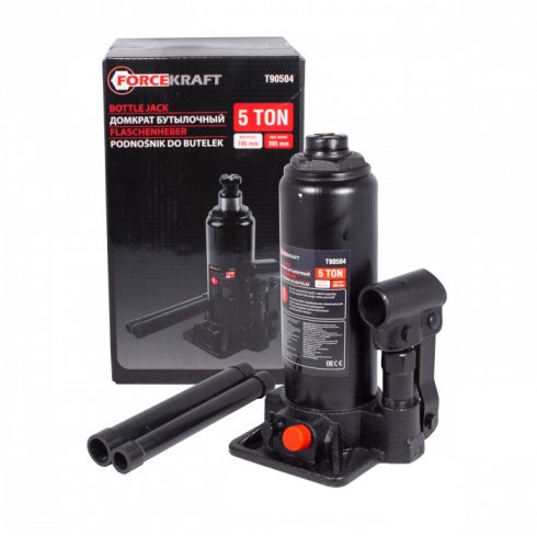 Домкрат бутылочный с клапаном ForceKraft FK-T90504(DS)
