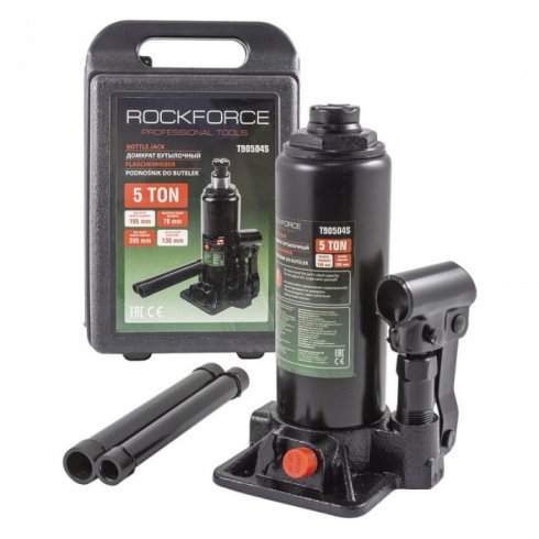 Домкрат бутылочный с клапаном RockForce RF-T90504-S(DS)