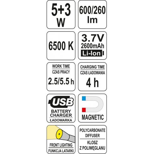 Фонарь светодиодный Yato YT-08518