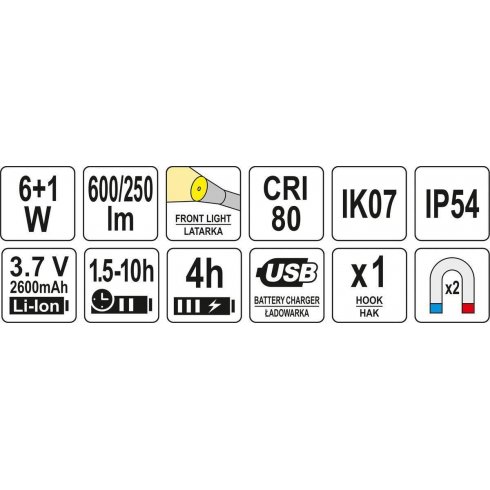 Фонарь светодиодный Yato YT-08558