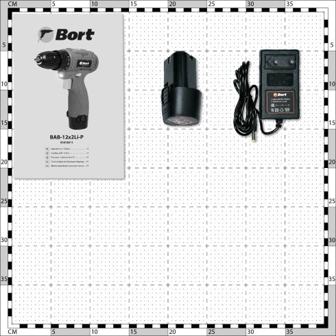 Дрель-шуруповерт Bort BAB-12X2LI-P (93414011)