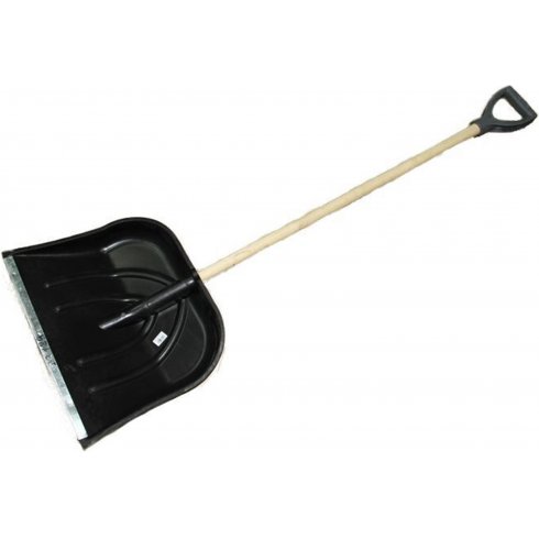 Лопата снеговая с деревянным черенком (500х382мм)