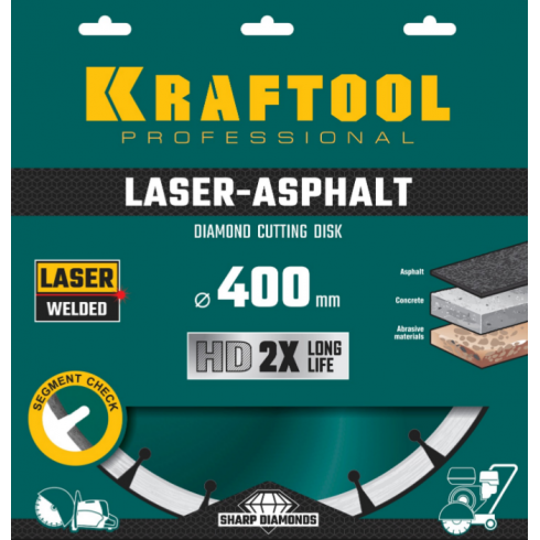 Круг алмазный Kraftool Laser-Asphalt 36687-400