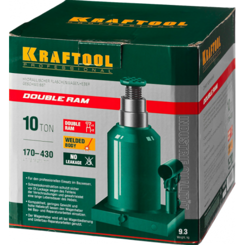 Домкрат бутылочный Kraftool Double Ram 43463-10