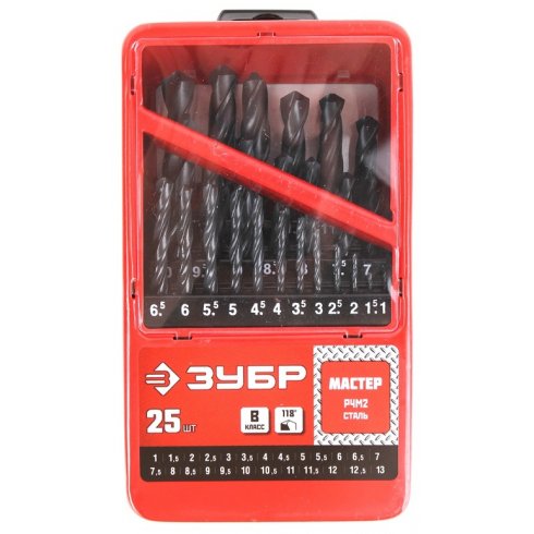 Набор сверл по металлу Зубр Мастер 29605-H25