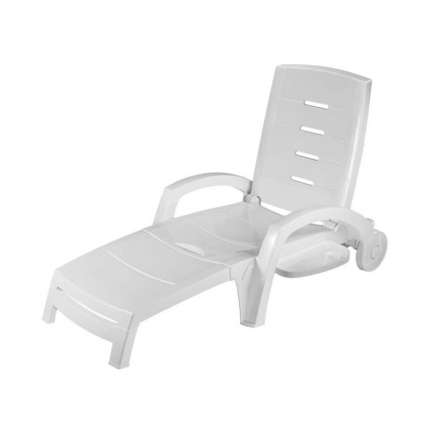 Шезлонг складной СтандартПластикГрупп 150-0008 (белый)