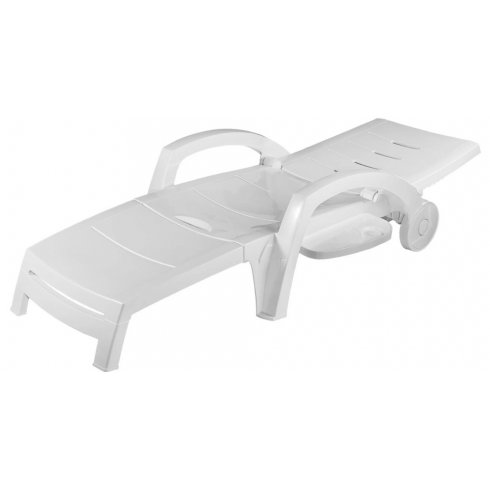 Шезлонг складной СтандартПластикГрупп 150-0008 (белый)