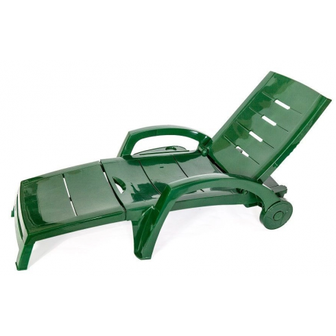 Шезлонг складной СтандартПластикГрупп 150-0008 (темно-зеленый)
