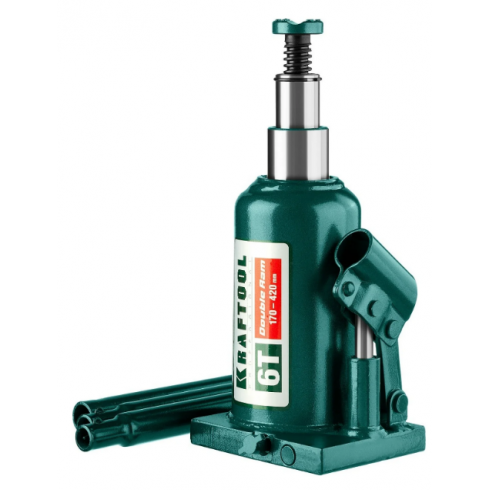 Домкрат бутылочный Kraftool Double Ram 43463-6