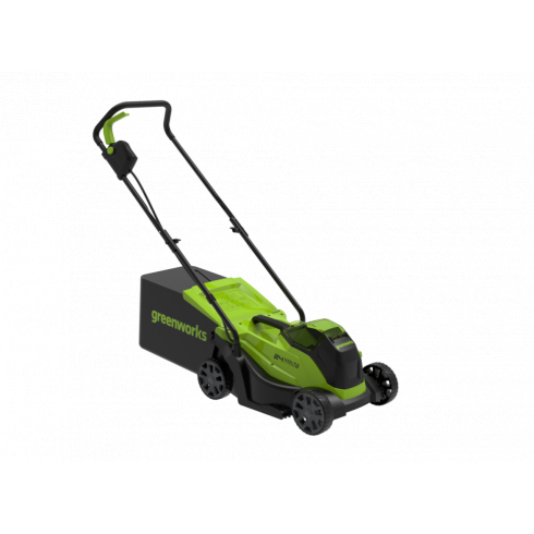 Аккумуляторная газонокосилка GreenWorks GD24LM33K2 — компактная и удобная модель
