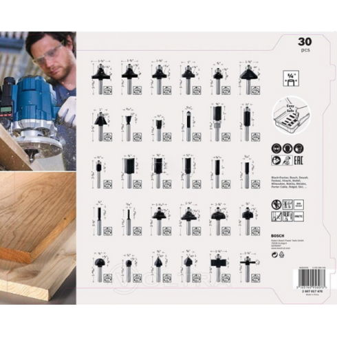 Набор фрез Bosch 2607017476