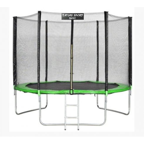 Батут Atlas Sport 252 см (8ft) Basic с лестницей Green