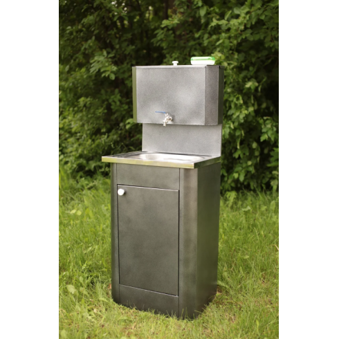 Умывальник Метлес без ЭВН 15 л античное серебро (раковина 50х50)