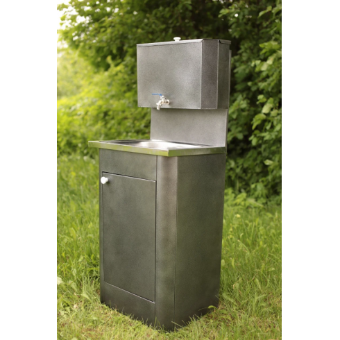 Умывальник Метлес без ЭВН 15 л античное серебро (раковина 50х50)